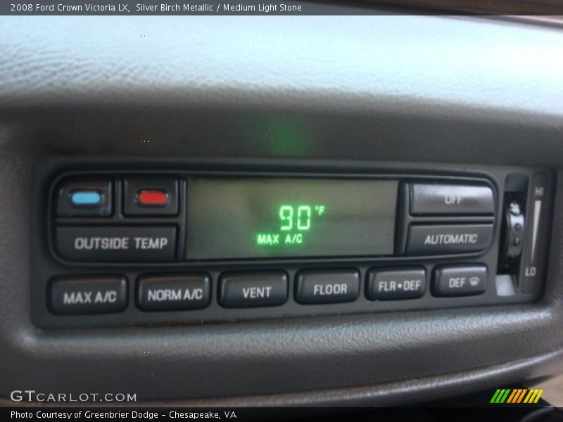 Controls of 2008 Crown Victoria LX