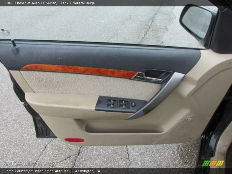Black / Neutral Beige 2008 Chevrolet Aveo LT Sedan