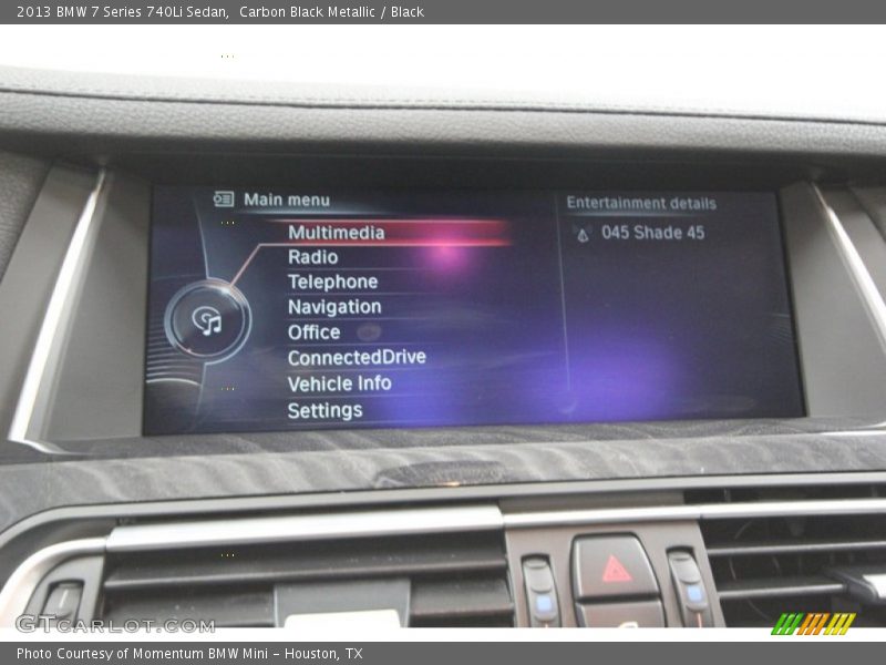 Carbon Black Metallic / Black 2013 BMW 7 Series 740Li Sedan