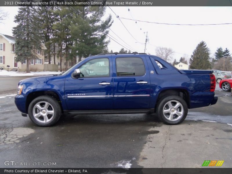 Blue Topaz Metallic / Ebony 2013 Chevrolet Avalanche LTZ 4x4 Black Diamond Edition