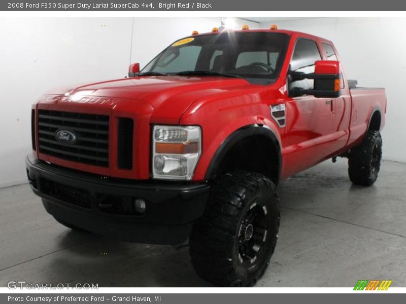 Bright Red / Black 2008 Ford F350 Super Duty Lariat SuperCab 4x4