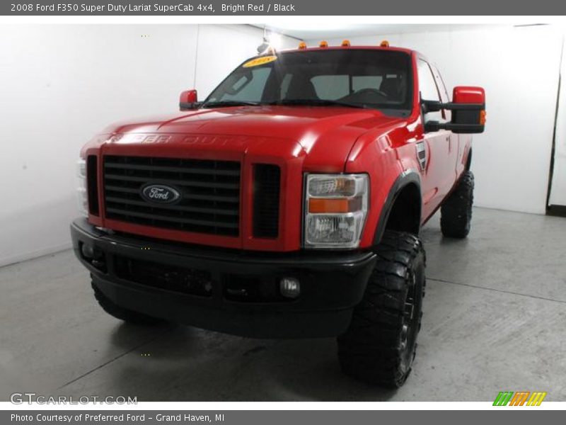 Bright Red / Black 2008 Ford F350 Super Duty Lariat SuperCab 4x4