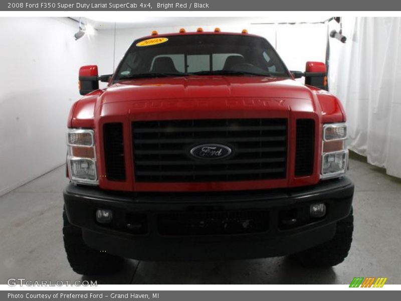 Bright Red / Black 2008 Ford F350 Super Duty Lariat SuperCab 4x4