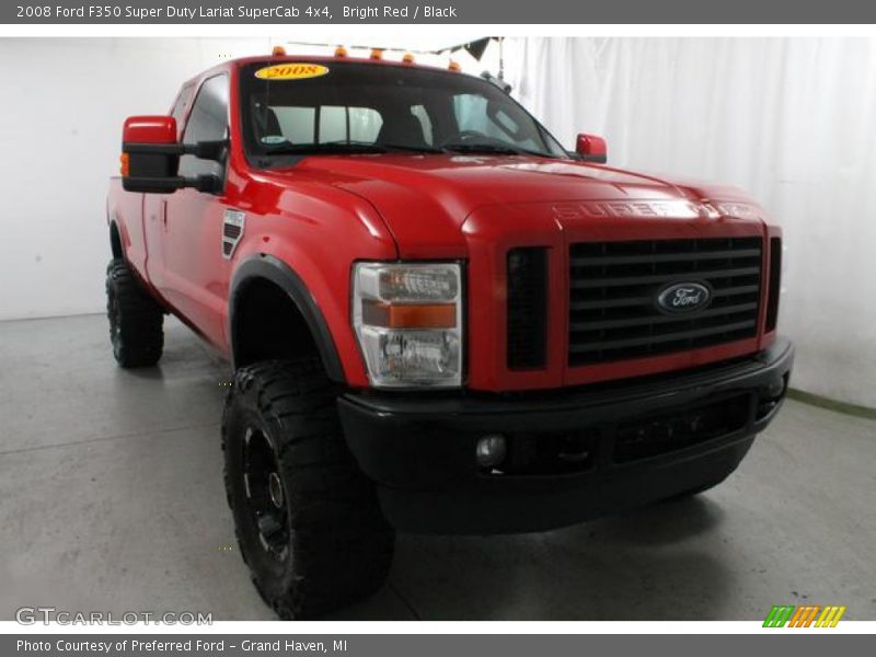 Bright Red / Black 2008 Ford F350 Super Duty Lariat SuperCab 4x4
