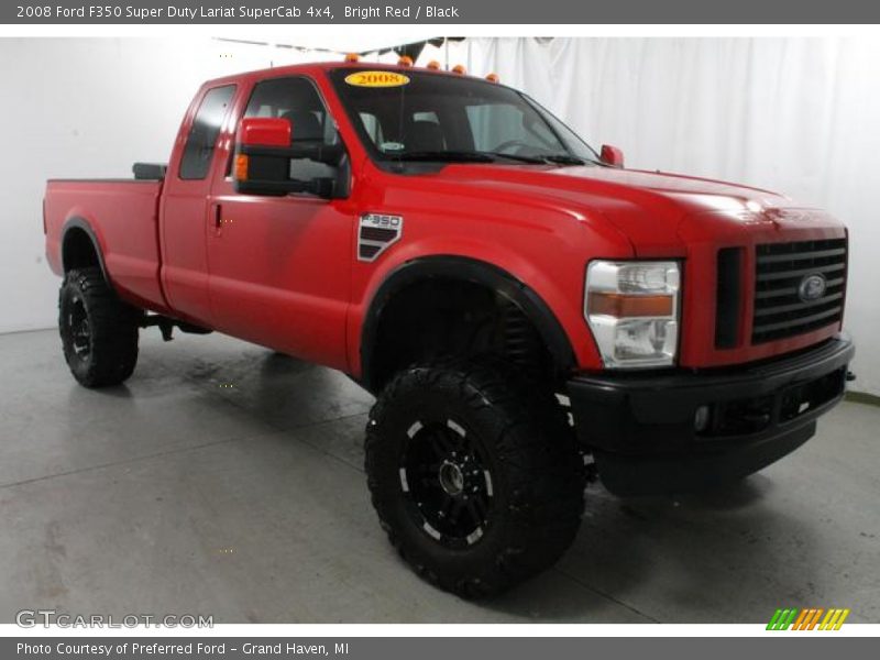 Bright Red / Black 2008 Ford F350 Super Duty Lariat SuperCab 4x4