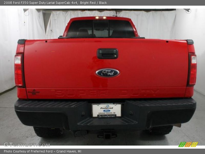 Bright Red / Black 2008 Ford F350 Super Duty Lariat SuperCab 4x4
