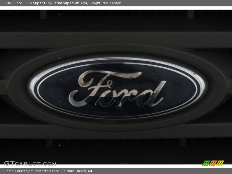 Bright Red / Black 2008 Ford F350 Super Duty Lariat SuperCab 4x4