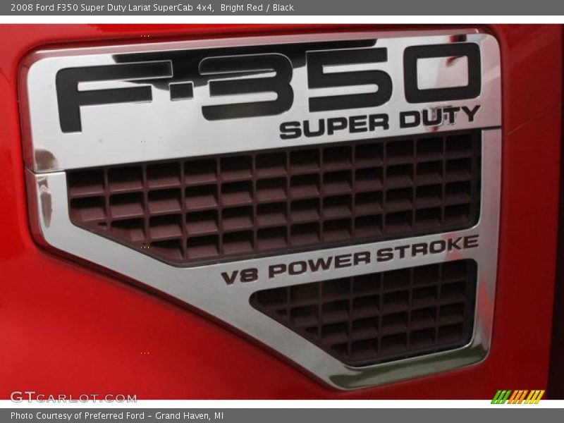 Bright Red / Black 2008 Ford F350 Super Duty Lariat SuperCab 4x4