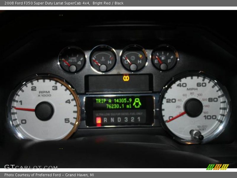 Bright Red / Black 2008 Ford F350 Super Duty Lariat SuperCab 4x4