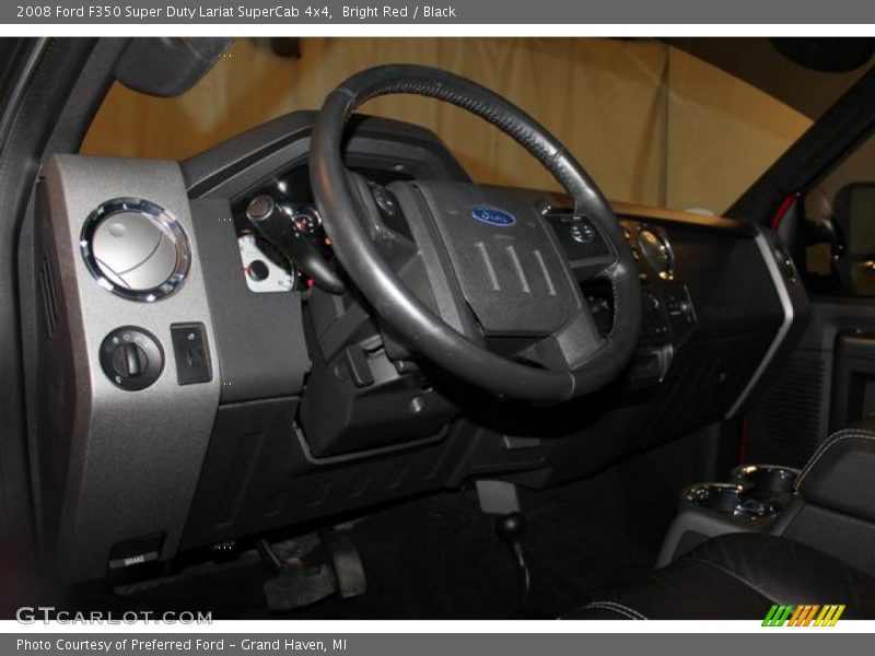 Bright Red / Black 2008 Ford F350 Super Duty Lariat SuperCab 4x4