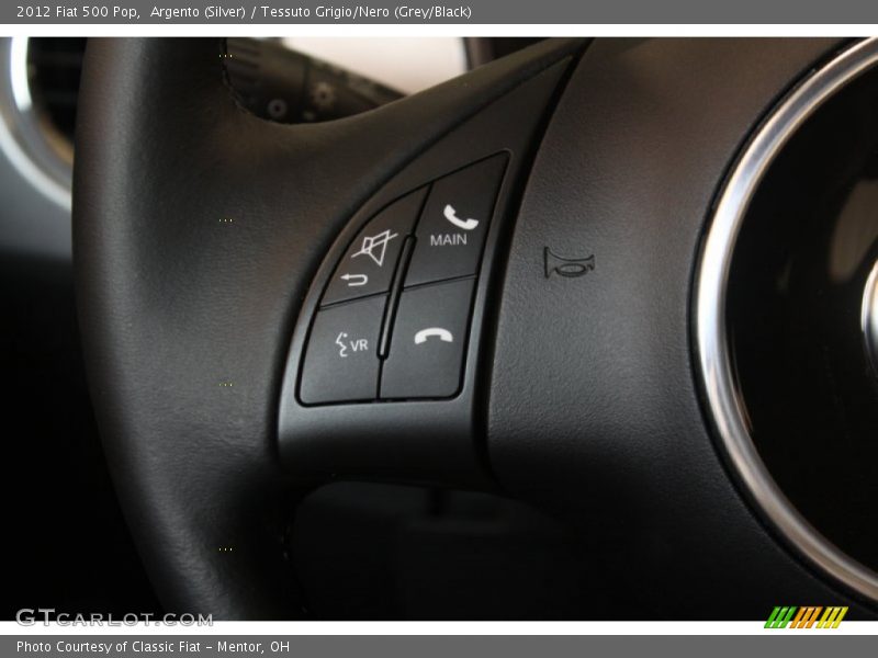 Argento (Silver) / Tessuto Grigio/Nero (Grey/Black) 2012 Fiat 500 Pop