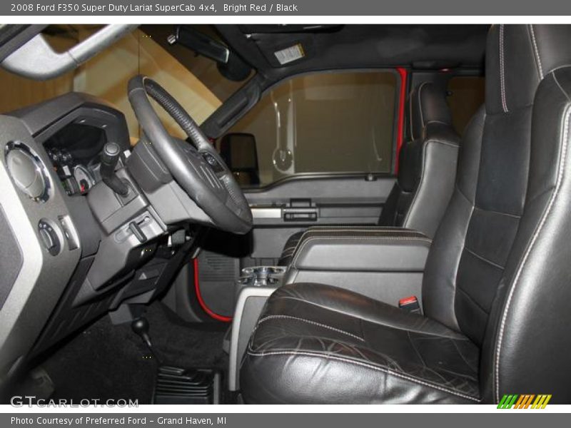 Bright Red / Black 2008 Ford F350 Super Duty Lariat SuperCab 4x4