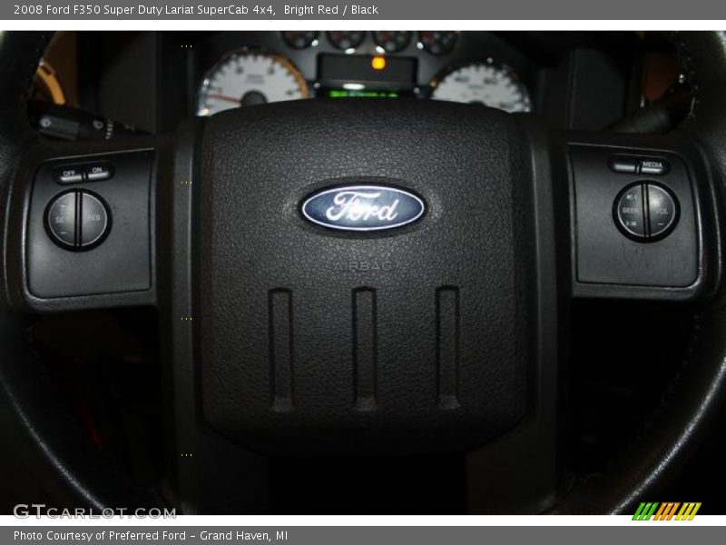 Bright Red / Black 2008 Ford F350 Super Duty Lariat SuperCab 4x4