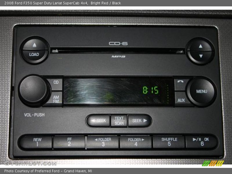 Bright Red / Black 2008 Ford F350 Super Duty Lariat SuperCab 4x4