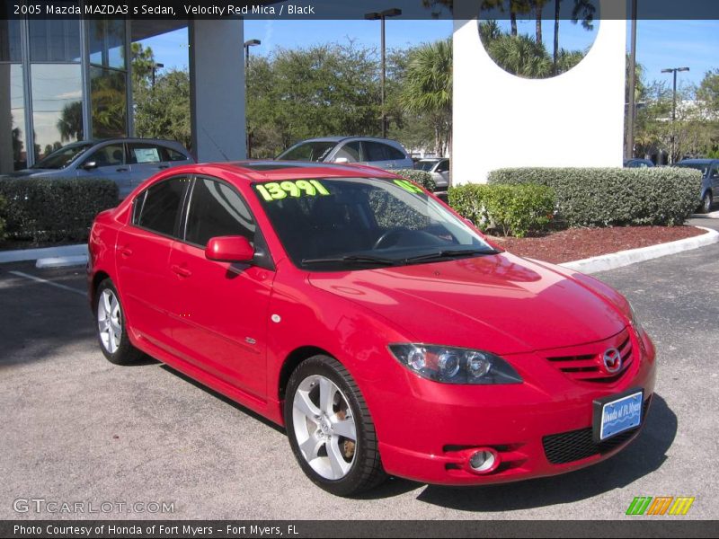 Velocity Red Mica / Black 2005 Mazda MAZDA3 s Sedan
