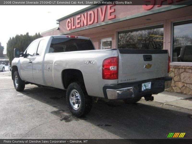 Silver Birch Metallic / Ebony Black 2008 Chevrolet Silverado 2500HD LT Extended Cab 4x4