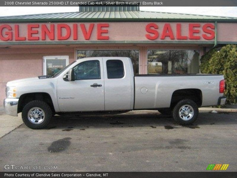 Silver Birch Metallic / Ebony Black 2008 Chevrolet Silverado 2500HD LT Extended Cab 4x4