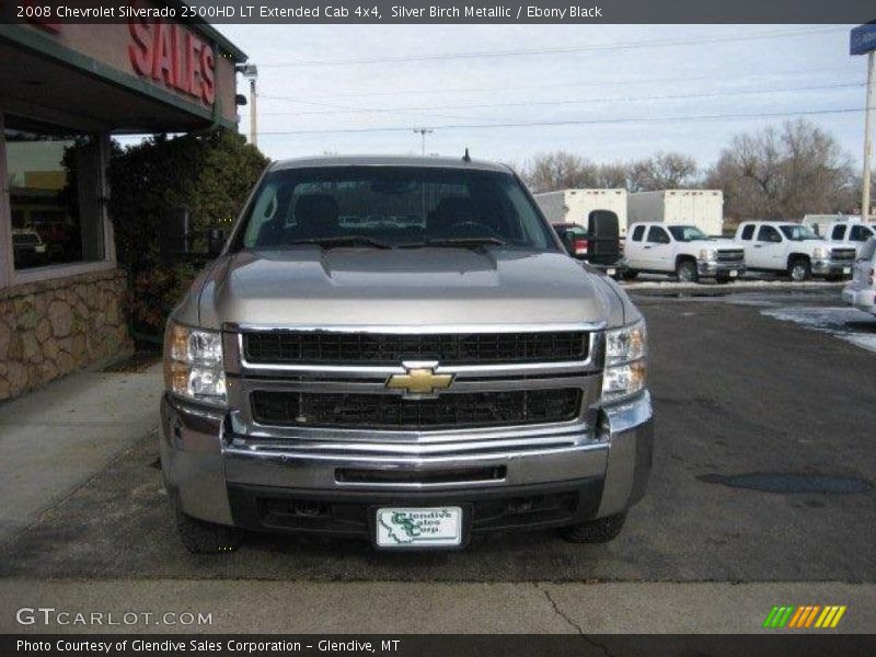 Silver Birch Metallic / Ebony Black 2008 Chevrolet Silverado 2500HD LT Extended Cab 4x4