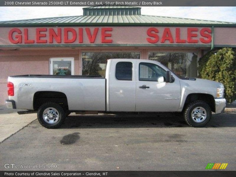 Silver Birch Metallic / Ebony Black 2008 Chevrolet Silverado 2500HD LT Extended Cab 4x4