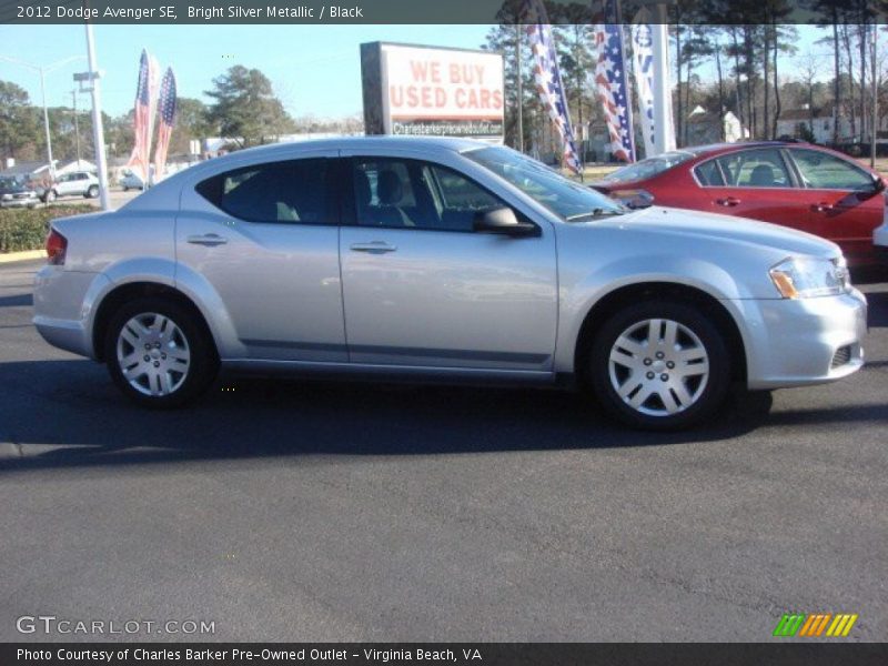 Bright Silver Metallic / Black 2012 Dodge Avenger SE