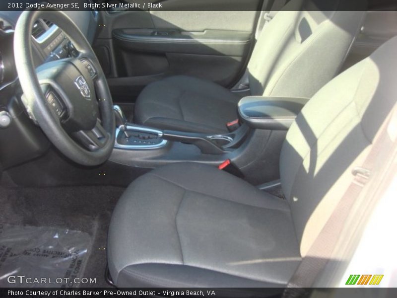 Bright Silver Metallic / Black 2012 Dodge Avenger SE