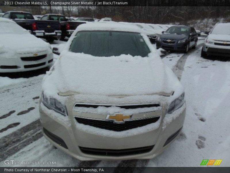 Champagne Silver Metallic / Jet Black/Titanium 2013 Chevrolet Malibu LS