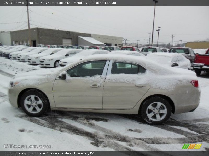 Champagne Silver Metallic / Jet Black/Titanium 2013 Chevrolet Malibu LS