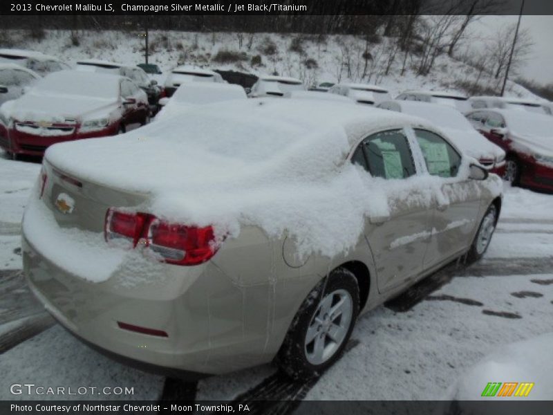 Champagne Silver Metallic / Jet Black/Titanium 2013 Chevrolet Malibu LS
