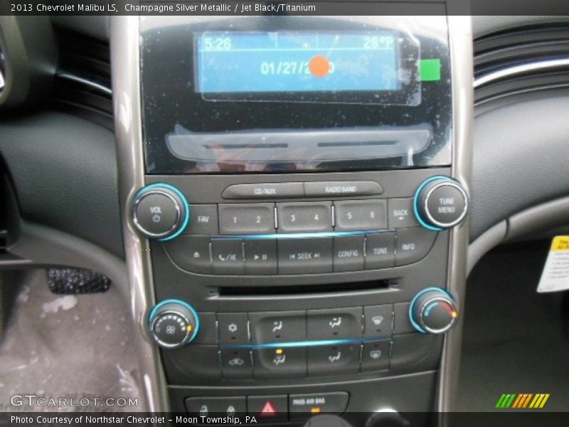 Champagne Silver Metallic / Jet Black/Titanium 2013 Chevrolet Malibu LS
