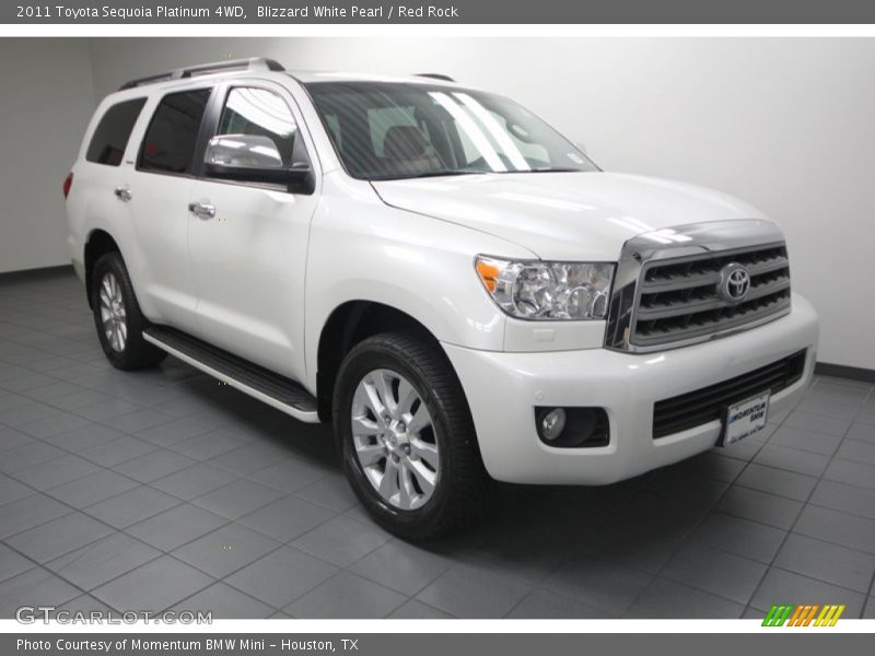 Blizzard White Pearl / Red Rock 2011 Toyota Sequoia Platinum 4WD