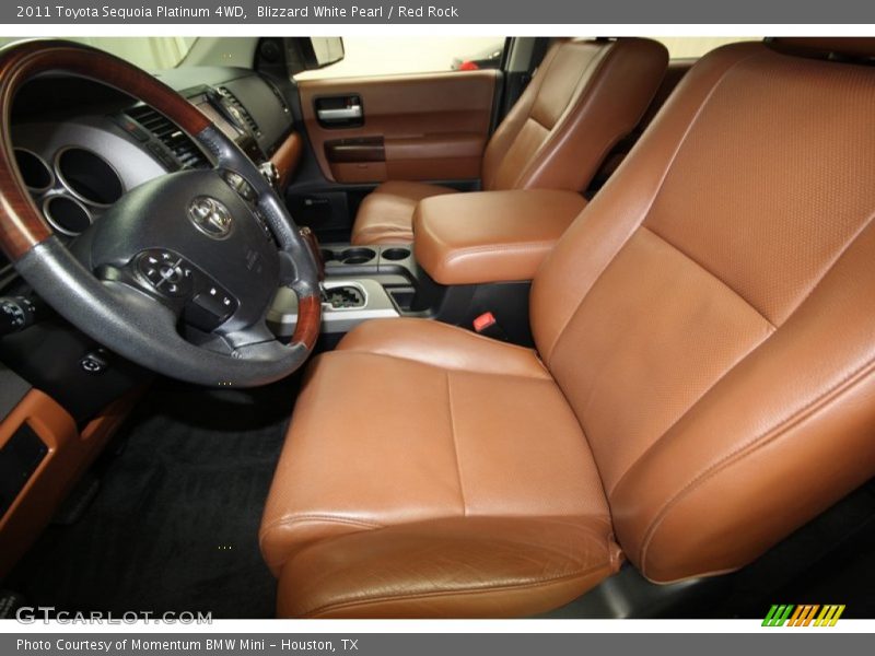  2011 Sequoia Platinum 4WD Red Rock Interior