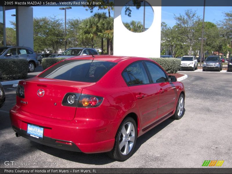Velocity Red Mica / Black 2005 Mazda MAZDA3 s Sedan