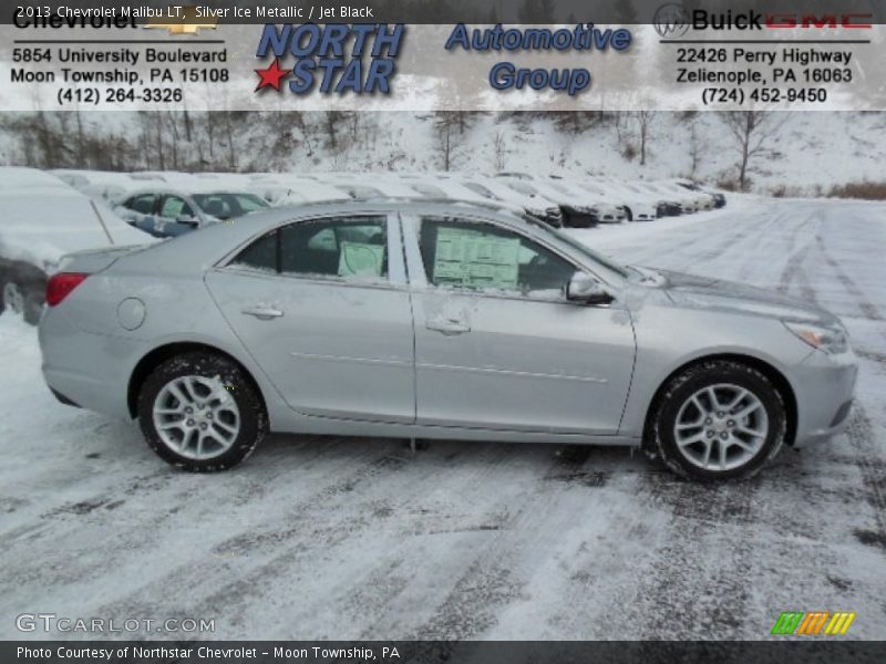 Silver Ice Metallic / Jet Black 2013 Chevrolet Malibu LT