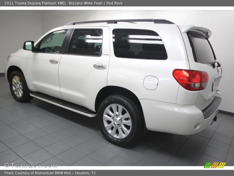Blizzard White Pearl / Red Rock 2011 Toyota Sequoia Platinum 4WD