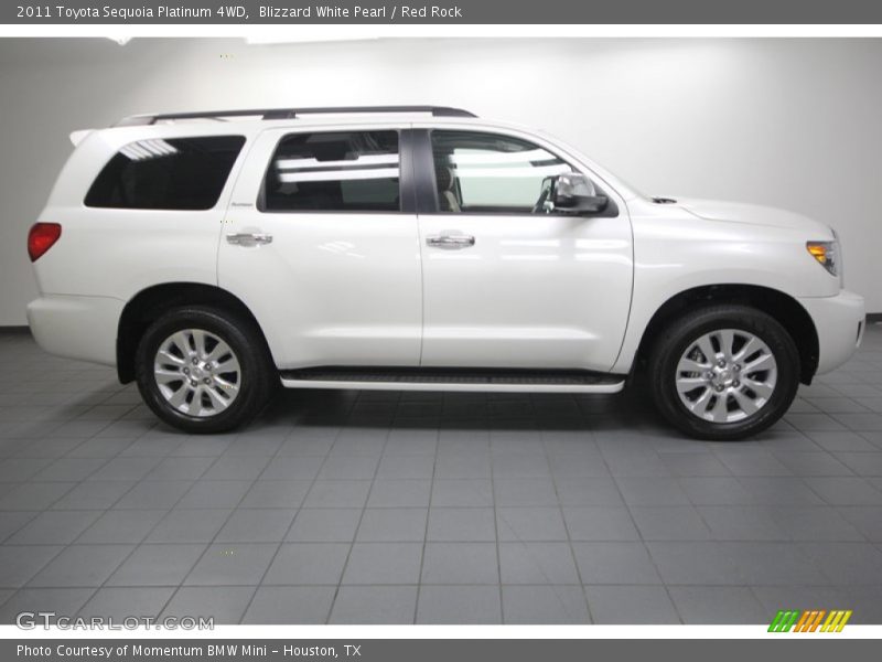 Blizzard White Pearl / Red Rock 2011 Toyota Sequoia Platinum 4WD