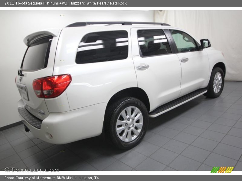 Blizzard White Pearl / Red Rock 2011 Toyota Sequoia Platinum 4WD