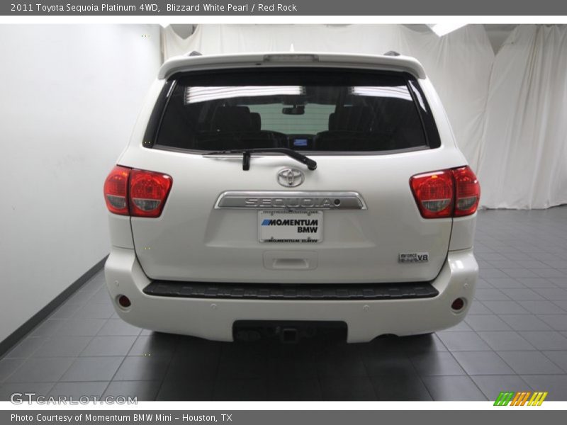 Blizzard White Pearl / Red Rock 2011 Toyota Sequoia Platinum 4WD