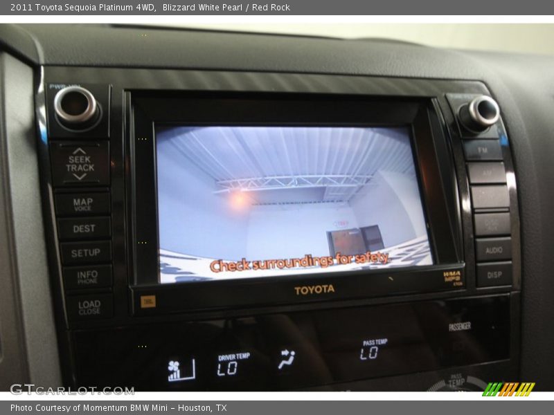 Blizzard White Pearl / Red Rock 2011 Toyota Sequoia Platinum 4WD