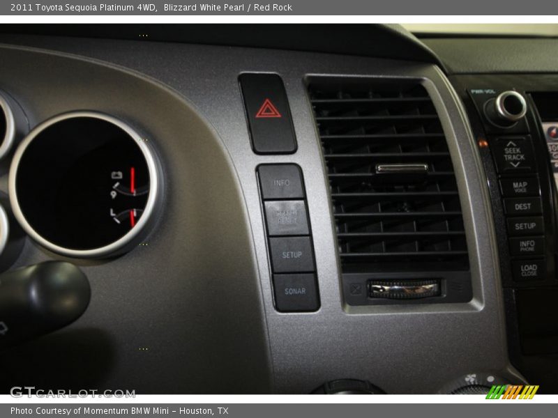 Blizzard White Pearl / Red Rock 2011 Toyota Sequoia Platinum 4WD