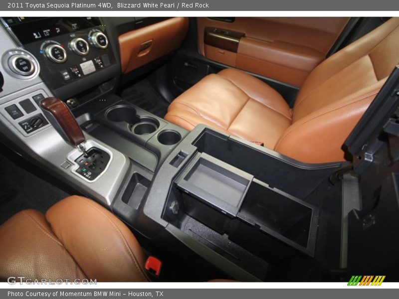 Blizzard White Pearl / Red Rock 2011 Toyota Sequoia Platinum 4WD