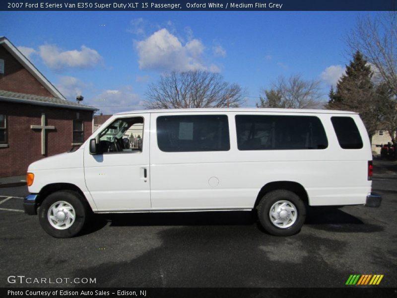 Oxford White / Medium Flint Grey 2007 Ford E Series Van E350 Super Duty XLT 15 Passenger