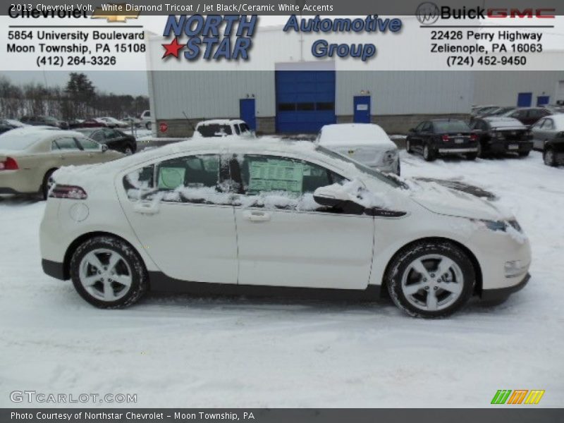 White Diamond Tricoat / Jet Black/Ceramic White Accents 2013 Chevrolet Volt