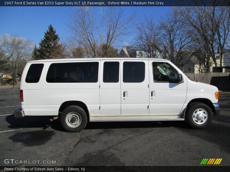 Oxford White / Medium Flint Grey 2007 Ford E Series Van E350 Super Duty XLT 15 Passenger