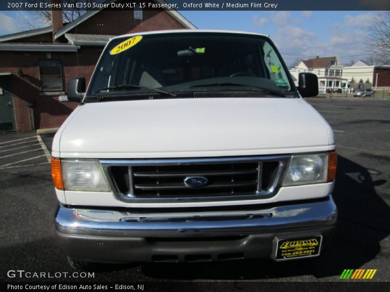 Oxford White / Medium Flint Grey 2007 Ford E Series Van E350 Super Duty XLT 15 Passenger