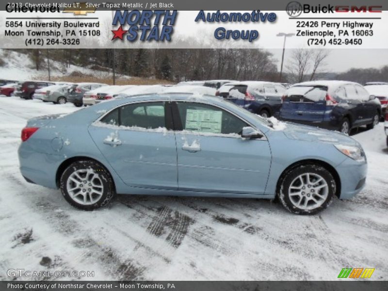 Silver Topaz Metallic / Jet Black 2013 Chevrolet Malibu LT
