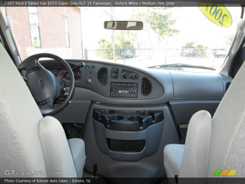 Oxford White / Medium Flint Grey 2007 Ford E Series Van E350 Super Duty XLT 15 Passenger