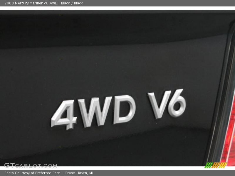 Black / Black 2008 Mercury Mariner V6 4WD