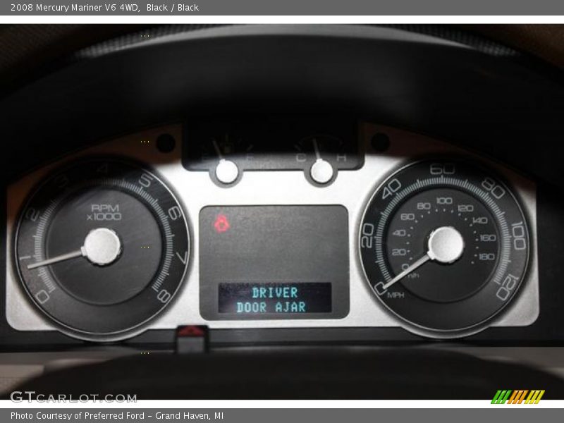 Black / Black 2008 Mercury Mariner V6 4WD