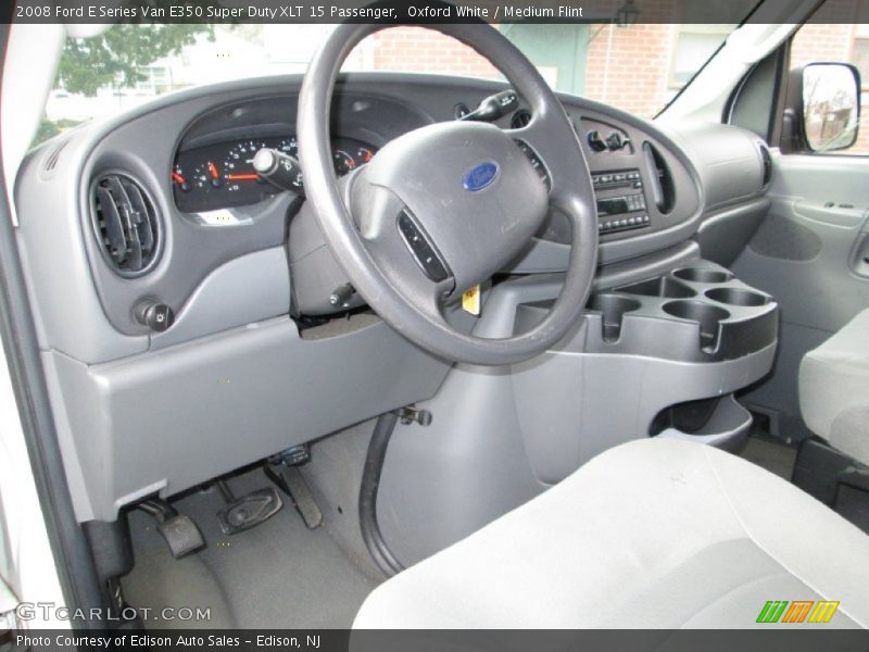 Oxford White / Medium Flint 2008 Ford E Series Van E350 Super Duty XLT 15 Passenger