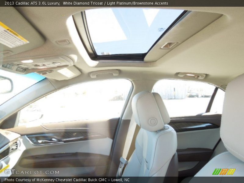 White Diamond Tricoat / Light Platinum/Brownstone Accents 2013 Cadillac ATS 3.6L Luxury